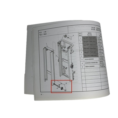 Lối xích nâng Mast Lối xích cuộn phức tạp 3M3H-302000C cho CPC D 20-35